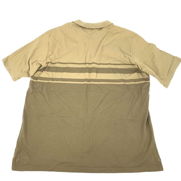 Eddie Bauer Collared Short Sleeve Polo Shirt Size XL Mens Khaki Green Tan - Picture 2 of 5